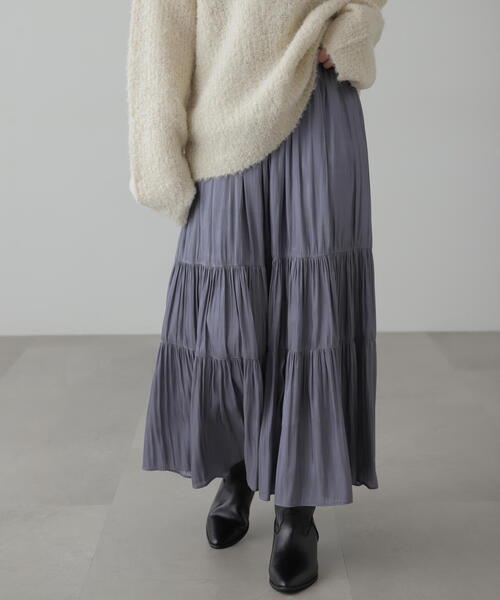 FREE'S MART(フリーズマート)の「◇シャイニーティアードスカート(スカート・レディース・ホワイト/ブラック/ブルー/ベージュ系その他・MEDIUM/SMALL)」の8枚目の写真