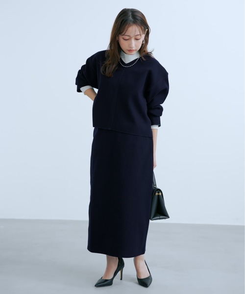 COHINA(コヒナ)の「ウールライクジャージートップス 【低身長・小柄女性】(Tシャツ/カットソー・レディース・グレー/ネイビー/ブラウン・ONE SIZE)」の22枚目の写真