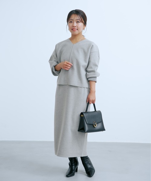 COHINA(コヒナ)の「ウールライクジャージートップス 【低身長・小柄女性】(Tシャツ/カットソー・レディース・グレー/ネイビー/ブラウン・ONE SIZE)」の20枚目の写真