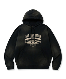 TAKE INSPIRATION WASHED HOODIE - BLACK