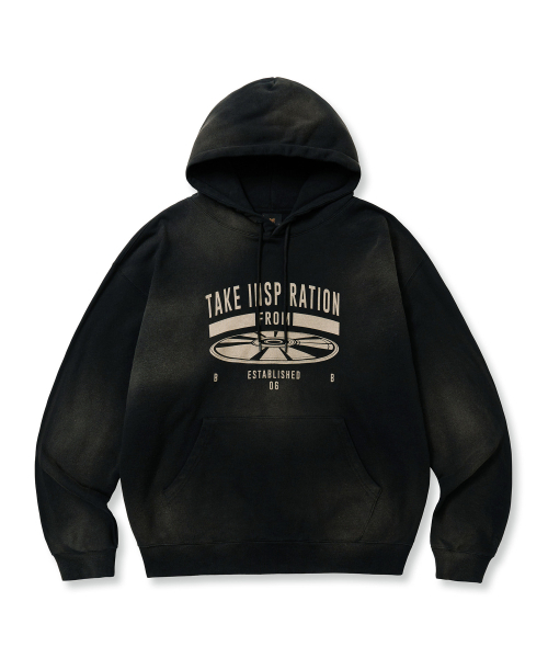BROWNBREATH(ブラウンブレス)の「TAKE INSPIRATION WASHED HOODIE - BLACK(パーカー・レディース・その他・SMALL/MEDIUM/LARGE/X-LARGE)」の1枚目の写真