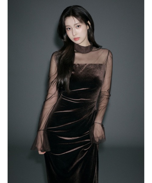 シアードッキングベロアドレス（ワンピース）｜SNIDEL（スナイデル）の