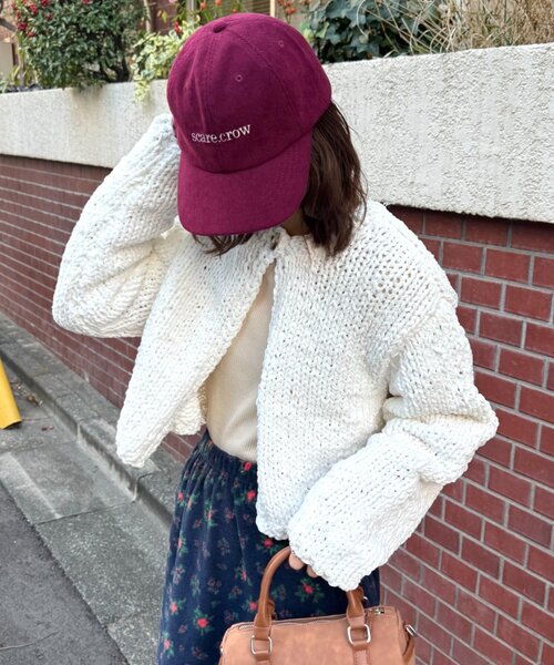 GEVACO（ゲバコ）の「【GEVACO】ショートニットボレロ（カーディガン/ボレロ・レディース・レッド/パープル/アイボリー・ONE SIZE）」の4枚目の写真