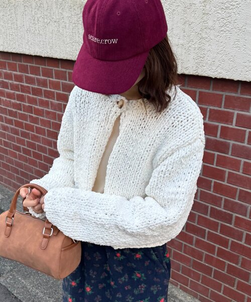 GEVACO（ゲバコ）の「【GEVACO】ショートニットボレロ（カーディガン/ボレロ・レディース・レッド/パープル/アイボリー・ONE SIZE）」の6枚目の写真