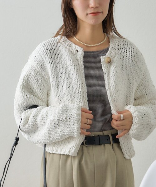 GEVACO（ゲバコ）の「【GEVACO】ショートニットボレロ（カーディガン/ボレロ・レディース・レッド/パープル/アイボリー・ONE SIZE）」の11枚目の写真