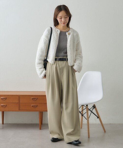 GEVACO（ゲバコ）の「【GEVACO】ショートニットボレロ（カーディガン/ボレロ・レディース・レッド/パープル/アイボリー・ONE SIZE）」の18枚目の写真