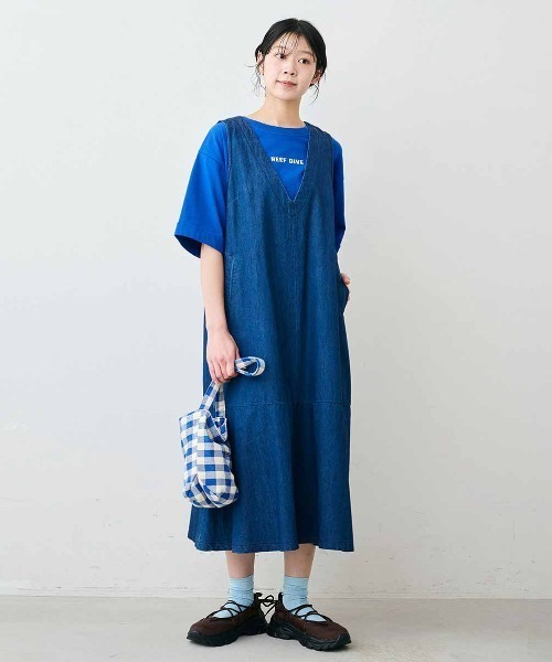 Live in comfort(リブインコンフォート)の「リブ イン コンフォート 着心地らくちんで華やかな ジャンパースカート(ジャンパースカート・レディース・ブラック/インディゴブルー・3L/MP/S/M/L/LL/4L)」の11枚目の写真