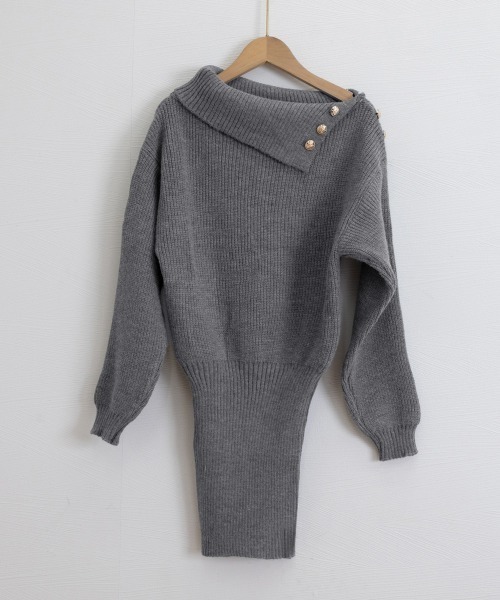 Miniministore(ミニミニストア)の「ニットワンピースオフショルダーワンピース(ワンピース・レディース・グレー/ホワイト/ブラック・FREE)」の19枚目の写真