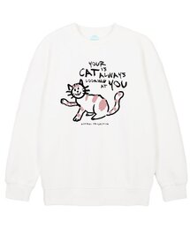 ドゥドゥルキャット オーバーサイズ スウェット_ホワイト
