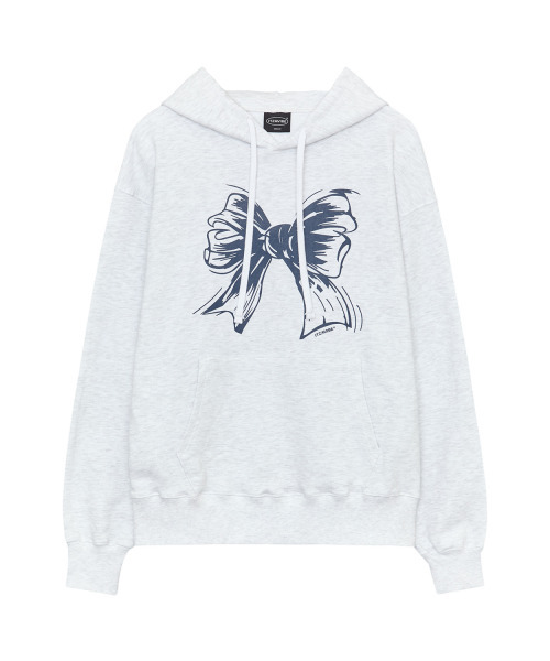 ITZAVIBE(イッザバイブ)の「RIBBON LOGO HOODIE - LIGHT GRAY(パーカー・レディース・その他・SMALL/MEDIUM/LARGE)」の2枚目の写真