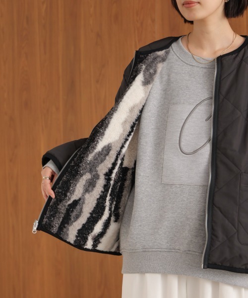 セール】ニュアンスカラーボア2WAYブルゾン（ブルゾン）｜Bou Jeloud