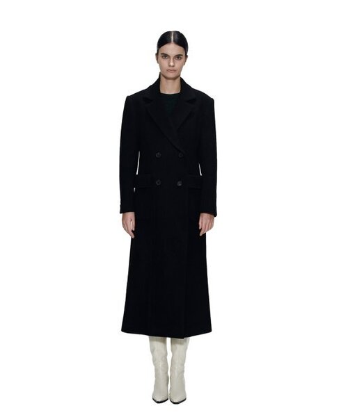 THE BALLON(ザバロン)の「LIVER CASHMERE LONG COAT(チェスターコート・レディース・ブラック・MEDIUM/SMALL)」の1枚目の写真