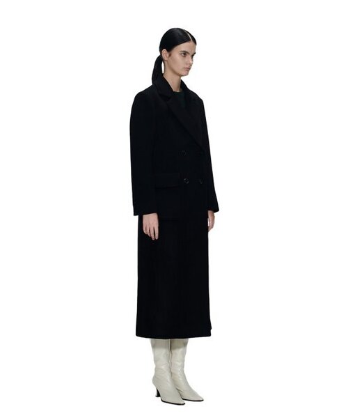 THE BALLON(ザバロン)の「LIVER CASHMERE LONG COAT(チェスターコート・レディース・ブラック・MEDIUM/SMALL)」の3枚目の写真