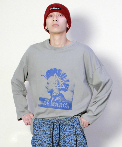 DEMARC(ドゥマーク)の「ダークパンクグラフィックボックスフィットTシャツグレー(Tシャツ/カットソー・メンズ・その他・MEDIUM/LARGE)」の5枚目の写真