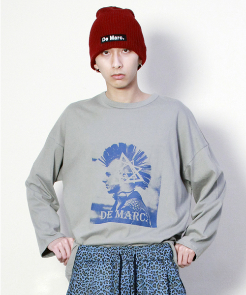 DEMARC(ドゥマーク)の「ダークパンクグラフィックボックスフィットTシャツグレー(Tシャツ/カットソー・メンズ・その他・MEDIUM/LARGE)」の6枚目の写真
