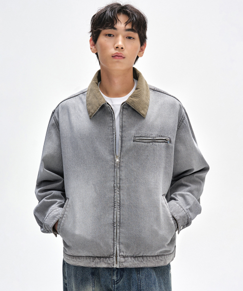 DECET（デケト）の「Denim Work Jacket DCJK003LGrayA（デニムジャケット・メンズ・その他・SMALL/MEDIUM/LARGE）」の9枚目の写真