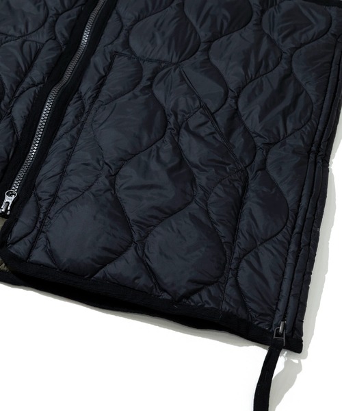 TAION(タイオン)の「TAION/タイオン MILITARY V-NECK W-ZIP DOWN VEST(SOFT SHELL)(ダウンベスト・メンズ・ブラック/セージグリーン・XX-LARGE/X-LARGE/LARGE)」の4枚目の写真