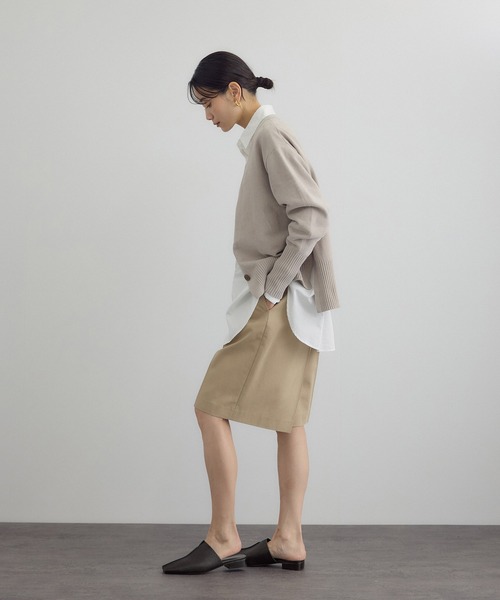 SALON adam et rope'(サロン アダム エ ロペ)の「【W S(ドゥーブル)】レザーフラットミュール(その他シューズ・レディース・キャメル/ブラック・38/37/36)」の11枚目の写真