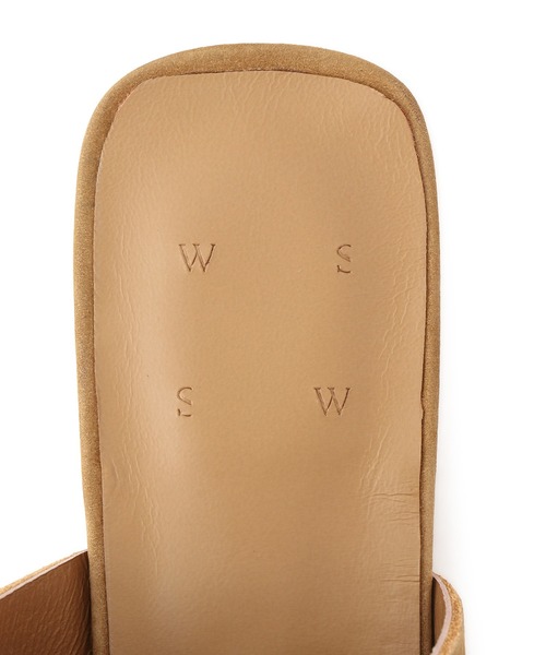 SALON adam et rope'(サロン アダム エ ロペ)の「【W S(ドゥーブル)】レザーフラットミュール(その他シューズ・レディース・キャメル/ブラック・38/37/36)」の20枚目の写真