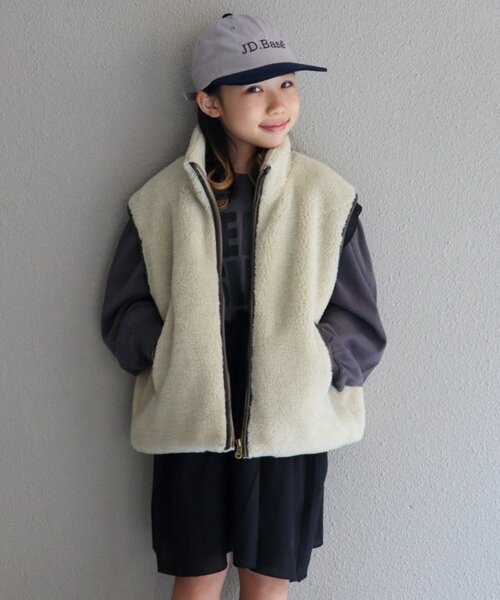 CIAOPANIC TYPY（チャオパニックティピー）の「【KIDS】【WEB限定】裏毛切替ミニチュニックワンピ≪ジュニアサイズあり≫（ワンピース・キッズ・ブラック/チャコールグレー/グレー・110/130/150）」の15枚目の写真