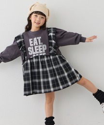 CIAOPANIC TYPY | 【KIDS】【WEB限定】裏毛切替ミニチュニックワンピ≪ジュニアサイズあり≫(ワンピース)