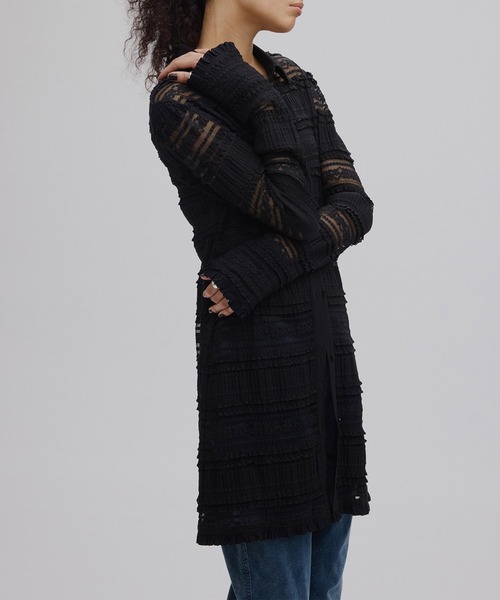 Ameri(アメリ)の「UND MIGNON LACE TUNIC TOP(シャツ/ブラウス・レディース・グリーン/オフホワイト/ブラック・FREE)」の4枚目の写真