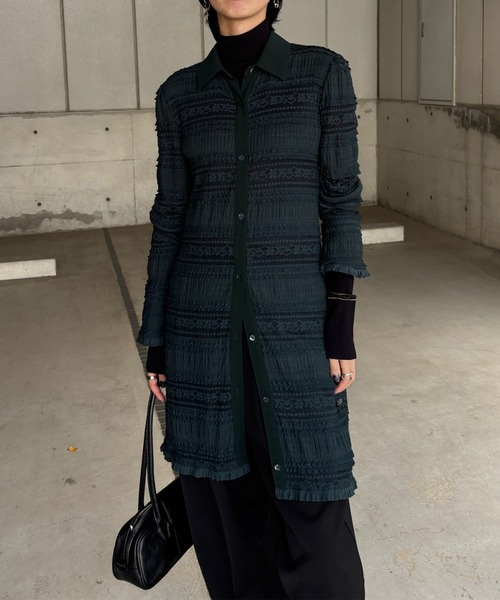 Ameri(アメリ)の「UND MIGNON LACE TUNIC TOP(シャツ/ブラウス・レディース・グリーン/オフホワイト/ブラック・FREE)」の12枚目の写真