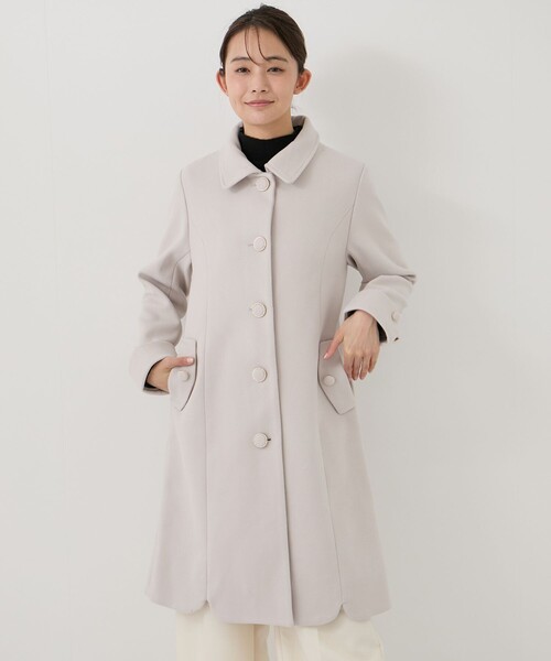 Jayro(ジャイロ)の「エコファー襟付きロングコート(その他アウター・レディース・グレー/オフホワイト/ブラック/ピンク・M)」の10枚目の写真