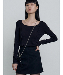 MAKE A TOAST（メイクアトースト）の「Angora Long Sleeved T-Shirt Black MBEFTO008BK（Tシャツ/カットソー）」