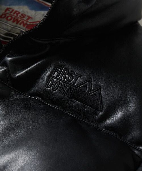 FIRST DOWN（ファーストダウン）の「FIRST DOWN/ファーストダウン 別注 PU バブルダウン（ダウンジャケット/コート・メンズ・ブラック・LARGE/MEDIUM/SMALL）」の3枚目の写真
