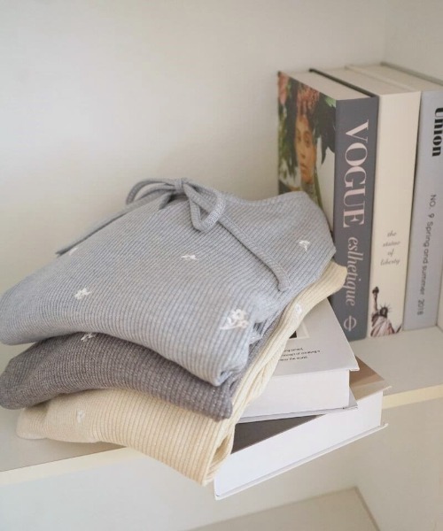 flower（フラワー）の「ブルームリブトップ（Tシャツ/カットソー・レディース・アイボリー/グレー/ブルー・FREE）」の18枚目の写真