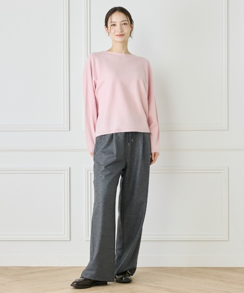 INED（イネド）の「《WEB限定カラー》カシミヤ混ドルマンスリーブニット（ニット/セーター・レディース・ブラック/オフホワイト/グレー/チャコールグレー/イエロー/ピンク・9号/11号）」の11枚目の写真