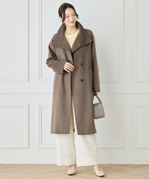 INED（イネド）の「《WEB限定カラー》カシミヤ混ドルマンスリーブニット（ニット/セーター・レディース・ブラック/オフホワイト/グレー/チャコールグレー/イエロー/ピンク・9号/11号）」の16枚目の写真