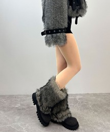 FOLLOWIN | 2WAYファーカバー ヴィンテージブーツ【ファー取り外し可】(ブーツ)