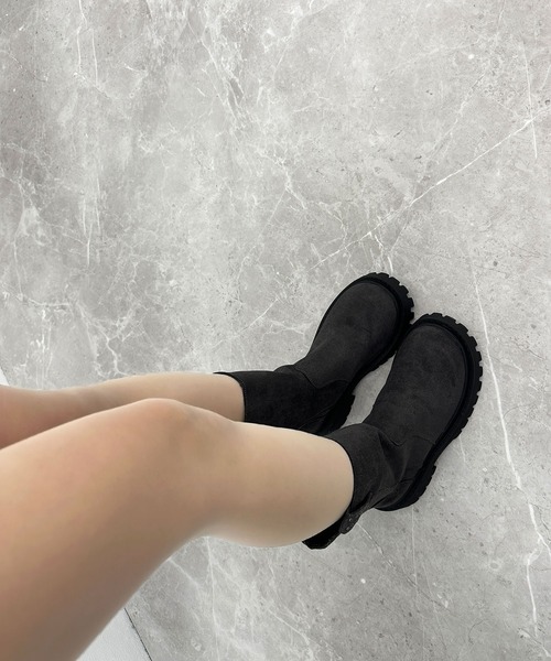 FOLLOWIN(フォロウィン)の「2WAYファーカバー ヴィンテージブーツ【ファー取り外し可】(ブーツ・レディース・ブラック/ブラウン/アイボリー・25cm/24cm/23cm)」の17枚目の写真