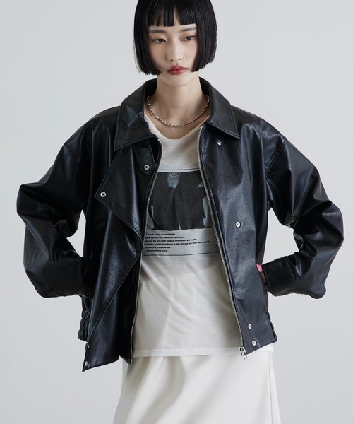 Lui's（ルイス）の「シアーフォトコンパクトロンT（Tシャツ/カットソー・レディース・オフホワイト/ブラック・FREE）」の7枚目の写真