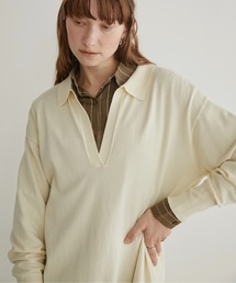 LOSCa（ロスカ）の「スキッパーニットロングワンピース（ワンピース）」