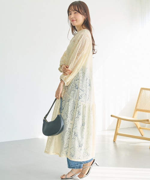 LAVEANGE(ラビアンジェ)の「【洗える】総レースワンピース│主役級ワンピース/オケージョン/セレモニー/ロング丈/洗える/インナー付き(ワンピース・レディース・ブラック/アイボリー・LL/3L/4L/5L/M)」の19枚目の写真