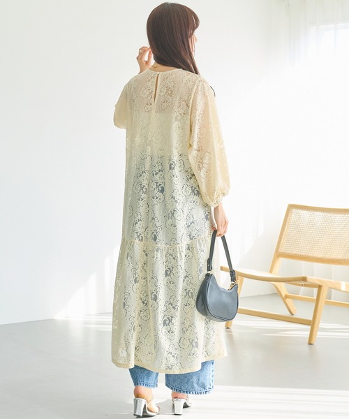 LAVEANGE(ラビアンジェ)の「【洗える】総レースワンピース│主役級ワンピース/オケージョン/セレモニー/ロング丈/洗える/インナー付き(ワンピース・レディース・ブラック/アイボリー・LL/3L/4L/5L/M)」の20枚目の写真