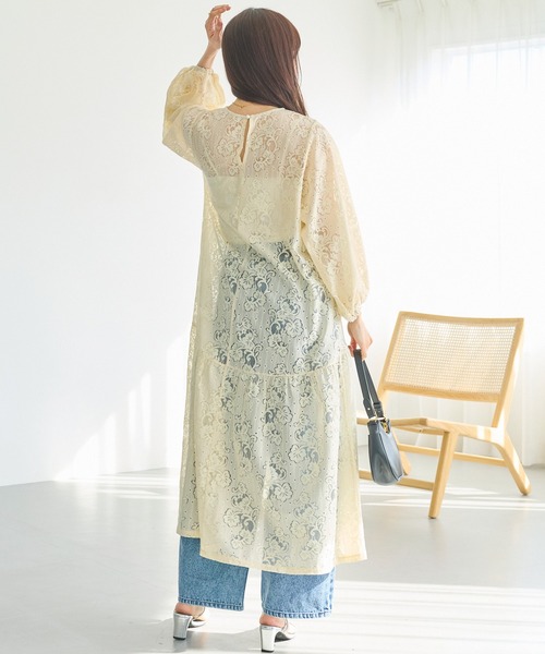 LAVEANGE(ラビアンジェ)の「【洗える】総レースワンピース│主役級ワンピース/オケージョン/セレモニー/ロング丈/洗える/インナー付き(ワンピース・レディース・ブラック/アイボリー・LL/3L/4L/5L/M)」の21枚目の写真