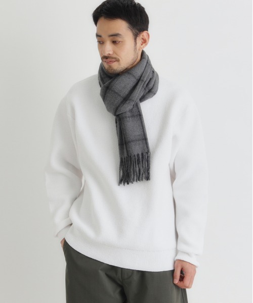 BACK NUMBER(バックナンバー)の「【BACK NUMBER】モールジャガードクルーネックセーター (リラックスフィット / 保温性 / 洗練デザイン / カジュアルスタイル)(ニット/セーター・メンズ・ホワイト/ネイビー/ダークグレー/オフホワイト/ワイン/ブラック・S/M/XL/L)」の3枚目の写真