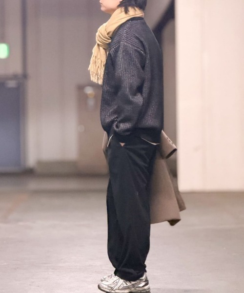 BACK NUMBER(バックナンバー)の「【BACK NUMBER】モールジャガードクルーネックセーター (リラックスフィット / 保温性 / 洗練デザイン / カジュアルスタイル)(ニット/セーター・メンズ・ホワイト/ネイビー/ダークグレー/オフホワイト/ワイン/ブラック・S/M/XL/L)」の16枚目の写真