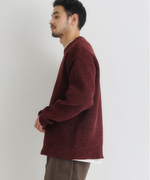 BACK NUMBER(バックナンバー)の「【BACK NUMBER】モールジャガードクルーネックセーター (リラックスフィット / 保温性 / 洗練デザイン / カジュアルスタイル)(ニット/セーター・メンズ・ホワイト/ネイビー/ダークグレー/オフホワイト/ワイン/ブラック・S/M/XL/L)」の19枚目の写真