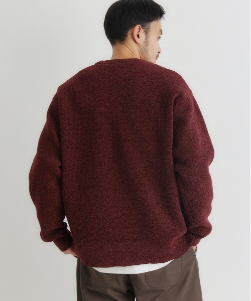 BACK NUMBER(バックナンバー)の「【BACK NUMBER】モールジャガードクルーネックセーター (リラックスフィット / 保温性 / 洗練デザイン / カジュアルスタイル)(ニット/セーター・メンズ・ホワイト/ネイビー/ダークグレー/オフホワイト/ワイン/ブラック・S/M/XL/L)」の20枚目の写真