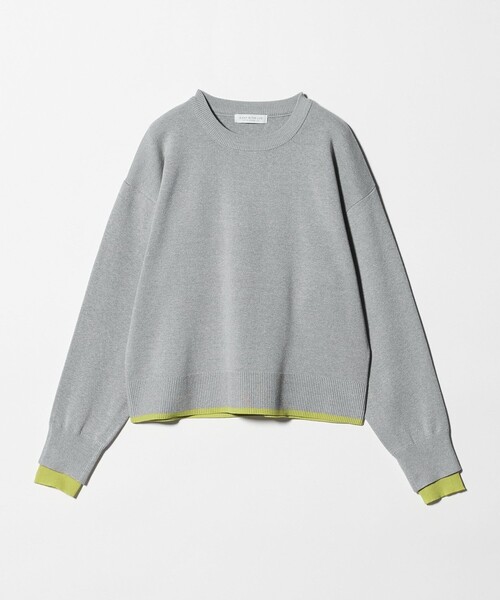 A DAY IN THE LIFE UNITED ARROWS（アデイインザライフユナイテッドアローズ）の「レイヤードスリーブ ニット ‐ウォッシャブル‐＜A DAY IN THE LIFE＞（ニット/セーター・レディース・ネイビー/ナチュラル/グレー系・FREE）」の2枚目の写真