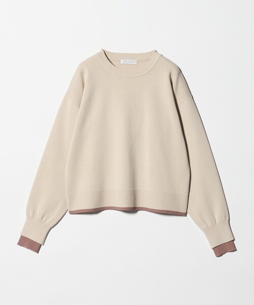 A DAY IN THE LIFE UNITED ARROWS（アデイインザライフユナイテッドアローズ）の「レイヤードスリーブ ニット ‐ウォッシャブル‐＜A DAY IN THE LIFE＞（ニット/セーター・レディース・ネイビー/ナチュラル/グレー系・FREE）」の3枚目の写真