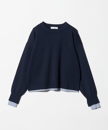 A DAY IN THE LIFE UNITED ARROWS | レイヤードスリーブ ニット ‐ウォッシャブル‐＜A DAY IN THE LIFE＞(ニット/セーター)