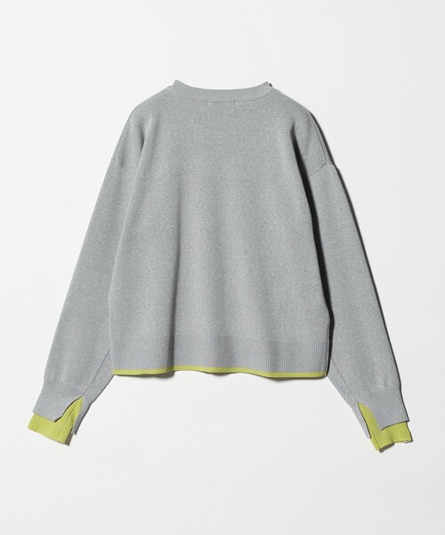 A DAY IN THE LIFE UNITED ARROWS（アデイインザライフユナイテッドアローズ）の「レイヤードスリーブ ニット ‐ウォッシャブル‐＜A DAY IN THE LIFE＞（ニット/セーター・レディース・ネイビー/ナチュラル/グレー系・FREE）」の5枚目の写真