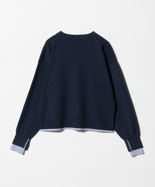 A DAY IN THE LIFE UNITED ARROWS（アデイインザライフユナイテッドアローズ）の「レイヤードスリーブ ニット ‐ウォッシャブル‐＜A DAY IN THE LIFE＞（ニット/セーター・レディース・ネイビー/ナチュラル/グレー系・FREE）」の8枚目の写真