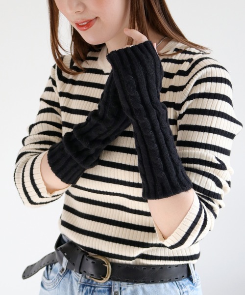 セール】ケーブル編みアームウォーマー（アームカバー）｜cepo（セポ
